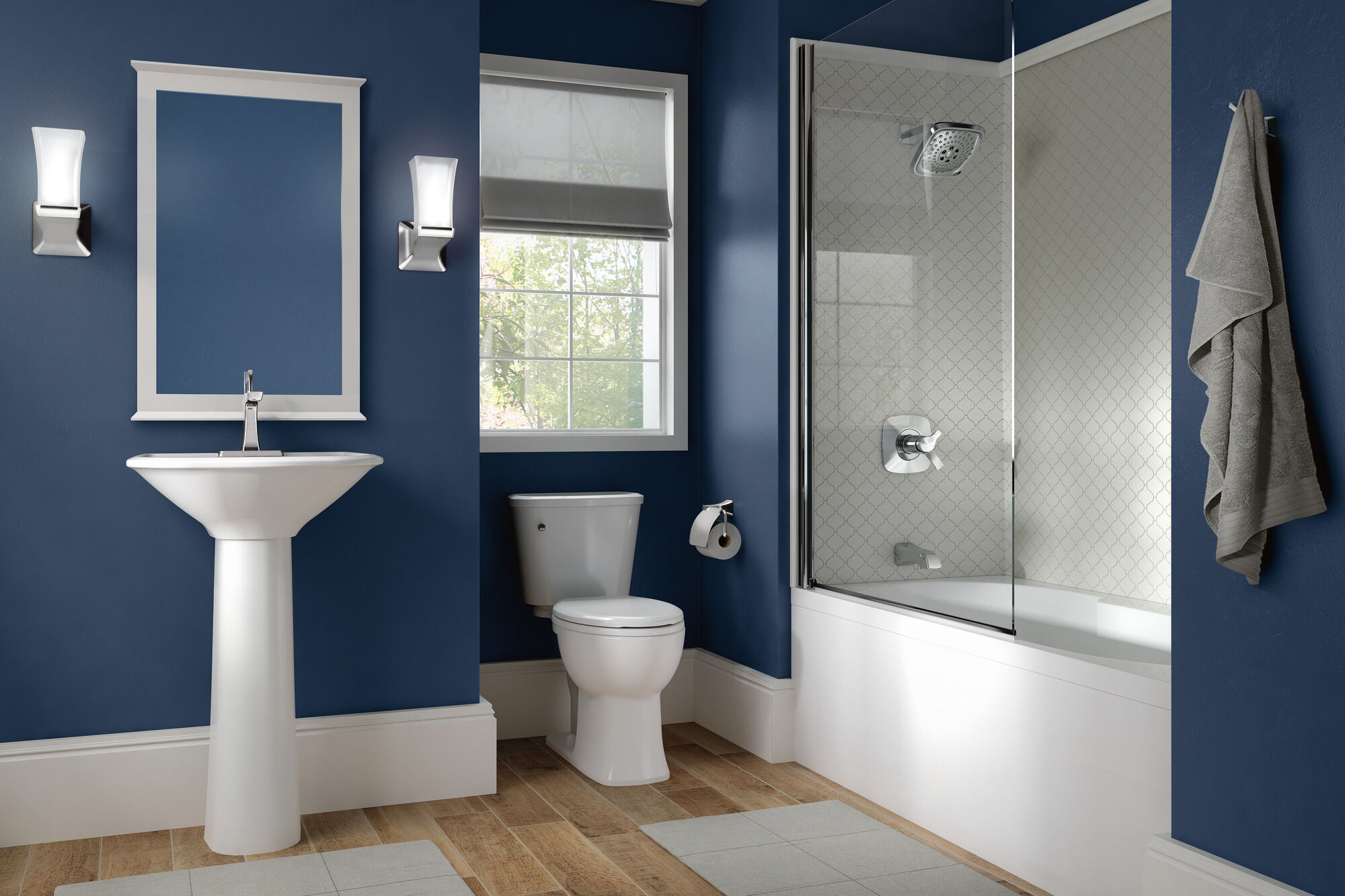 75270 Одноместный светлый бра Delta Faucet Tesla Хром - Вид №1