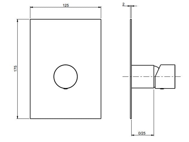 Однорычажный смеситель для душа с пластиной Rubinetterie Frattini NARCISO S 78521S ARCH-00016448 - Вид №3