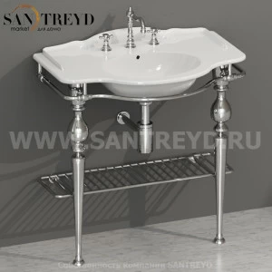 PATC56 Напольная структура из хромированной латуни 85 см хромированная Globo Paestum Италия