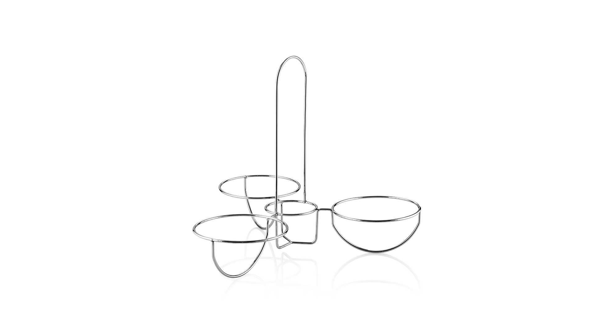 10565525 IVV Набор салатников IVV "Экстра" 20см на подставке 45см, 3+1шт Стекло  - Вид №1