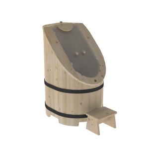 1765 Фитобочка со стеклом "Стандарт" цвет натуральный, фурнитура черная Alyarus