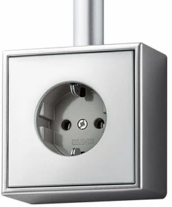 JUNG Электрическая розетка из алюминия Ls cube