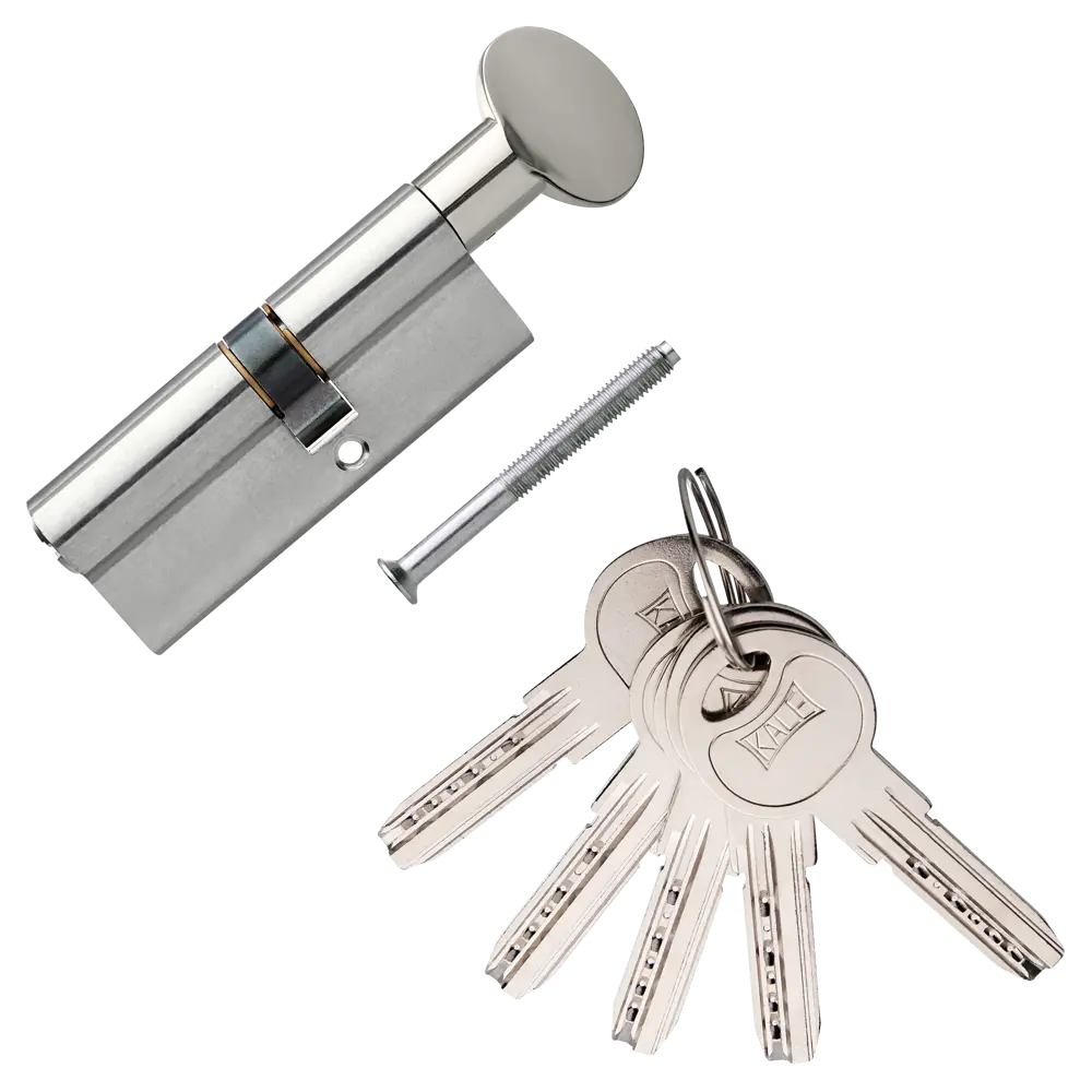 Цилиндр Kale 164SM-62-C-NP, 40х30 мм, ключ/вертушка, цвет никель 82394734 STLM-2208684  - Вид №1