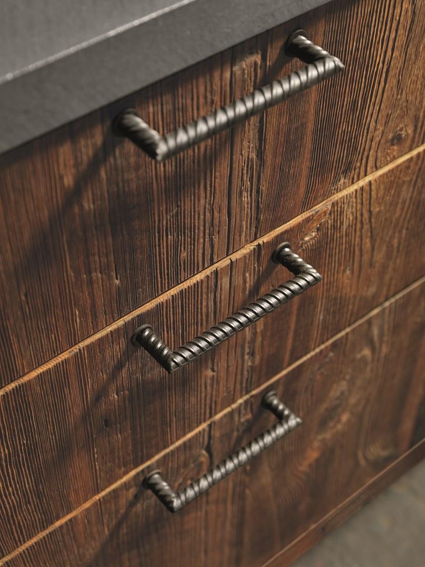 Aster Cucine Линейная модульная кухня из дерева с ручками Factory sun-id-1496349 - Вид №1