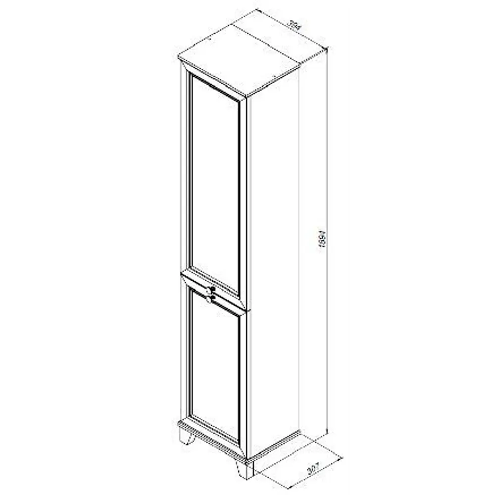 Пенал напольный «Лондон» 40 см цвет белый Santreyd STLM-2015246 - Вид №8