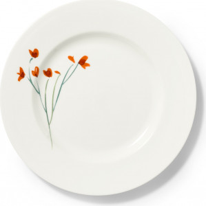 10639860 Dibbern Тарелка обеденная Dibbern "Впечатление.Красные маки" 26,5см Фарфор