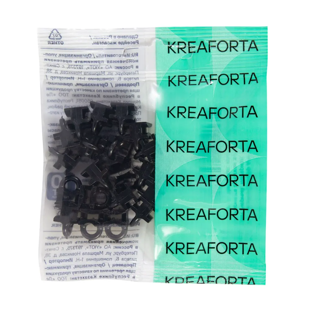 Бегунок для карниза KREAFORTA Pro 1 см цвет черный 20 шт STLM-2130745 - Вид №2