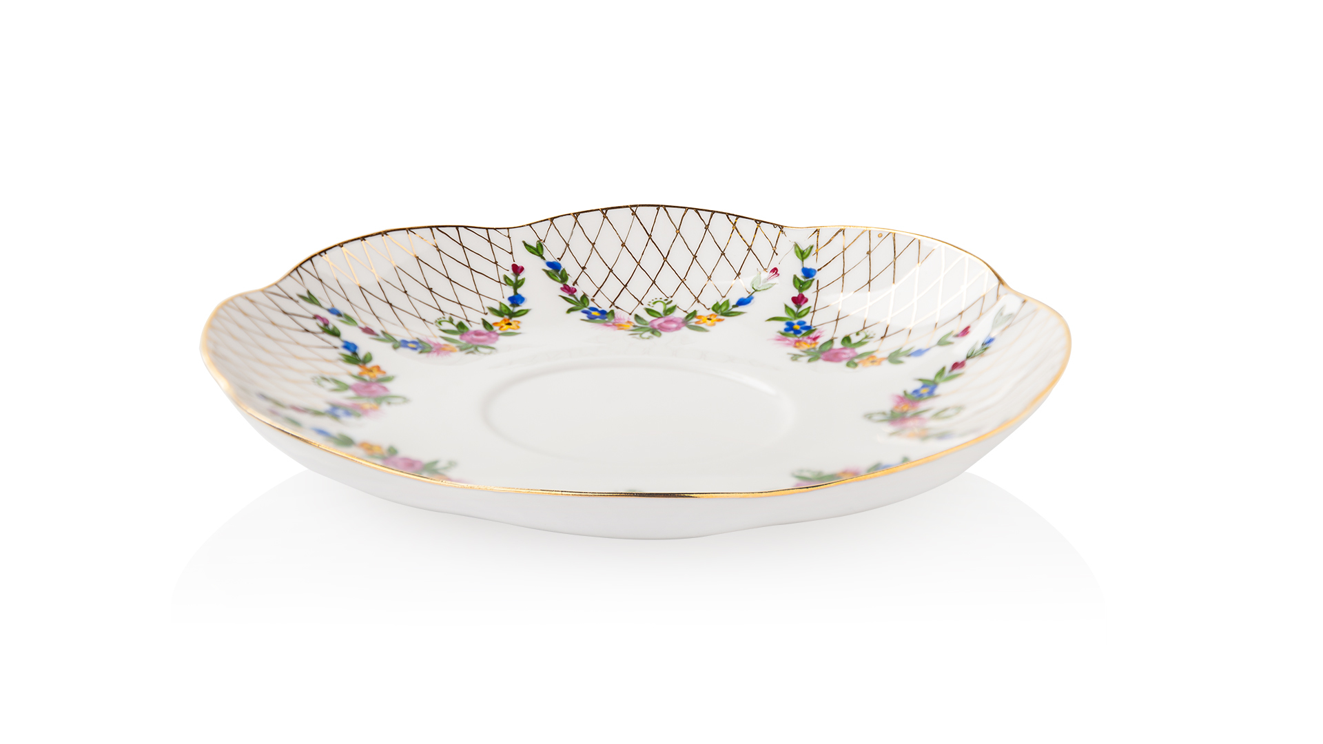 10617393 Мануфактуры Гарднеръ в Вербилках Чашка чайная с блюдцем "Восточная принцесса" "Английский сад" Фарфор, Керамика  - Вид №3