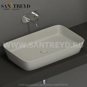 460259 Накладная раковина на столешницу  прямоугольная Kerasan Nolita