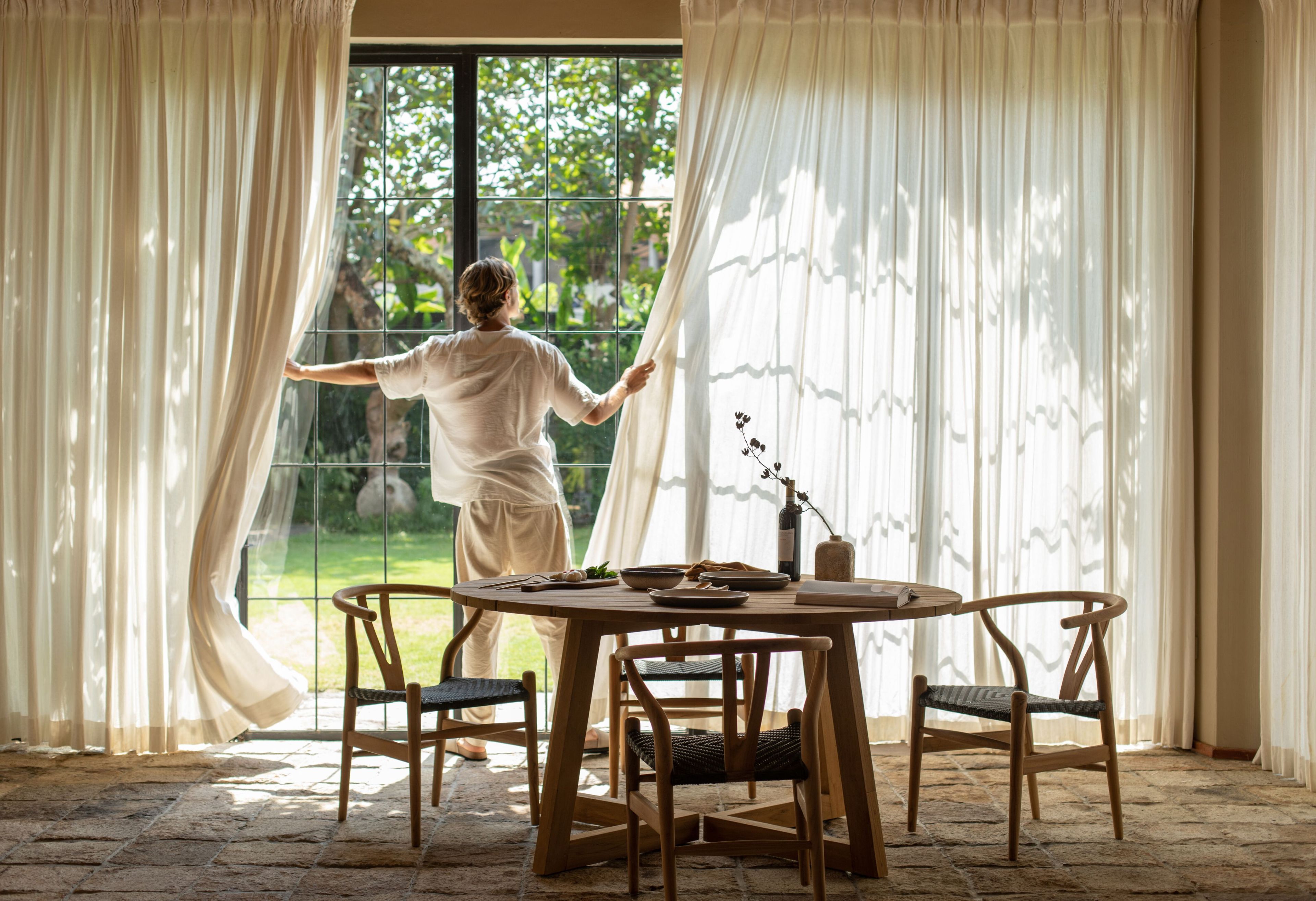 Стул для сада из тикового дерева cbdesign Wishbone ARCH-00125811 - Вид №5