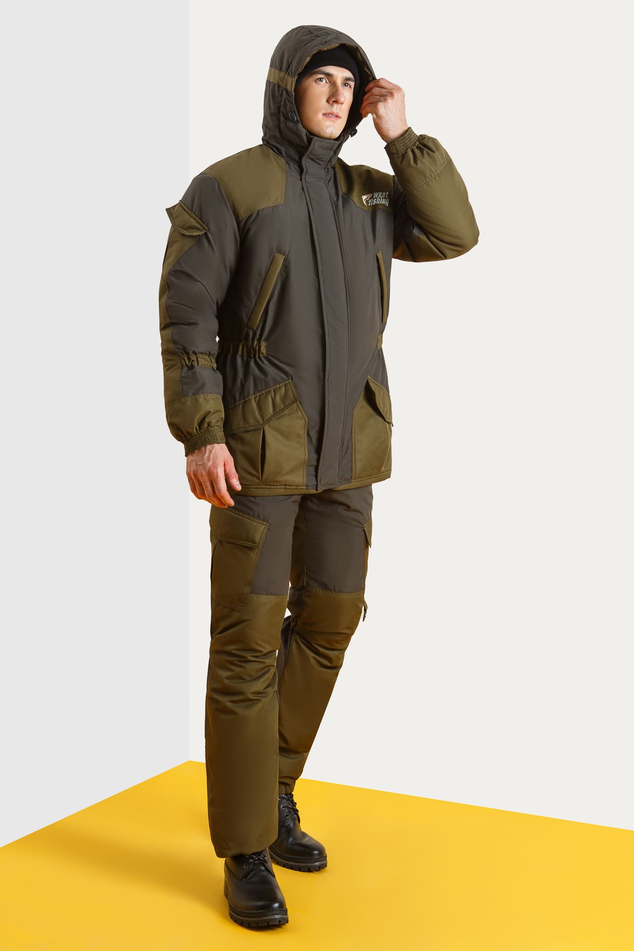 63935 Костюм  зимний хаки West Fishing  Зимняя спецодежда Santreyd  - Вид №12