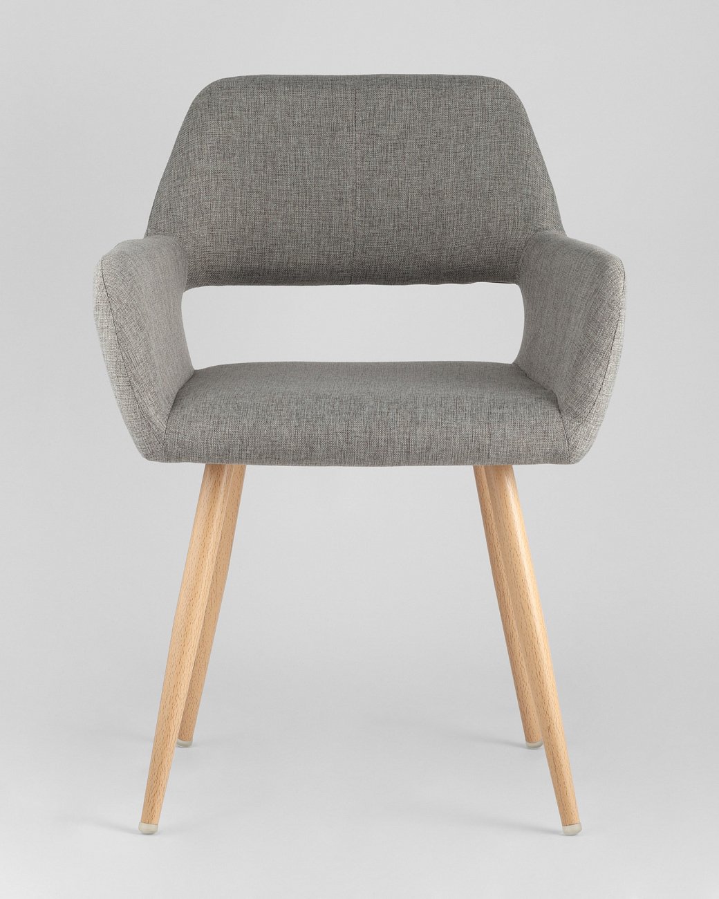 Стул с подлокотниками мягкий серый "Кромвель" STOOL GROUP ДИЗАЙНЕРСКИЕ 00-3881959 Серый  - Вид №1