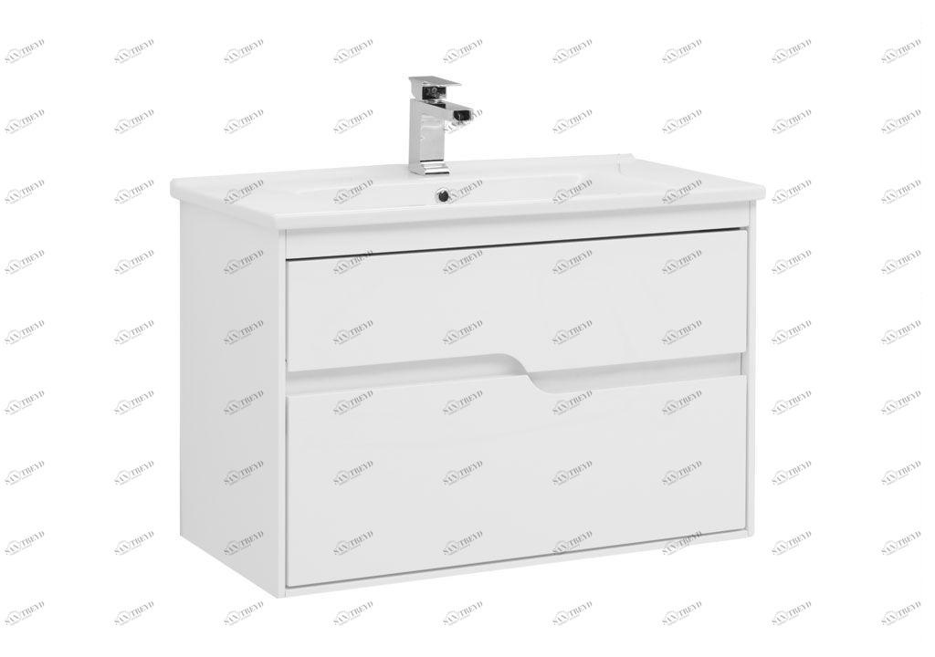 Тумба с раковиной Aquanet Модена 85 белый 0019696500182320