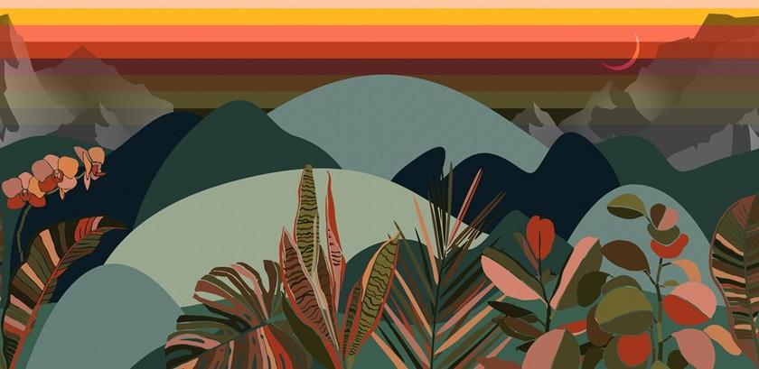 Inkiostro Bianco Моющиеся обои с цветочными мотивами Inediti 04 - arcade sun-id-1415866 - Вид №1