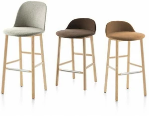 Emeco Высокий табурет со съемным чехлом из ткани со спинкой Alfi