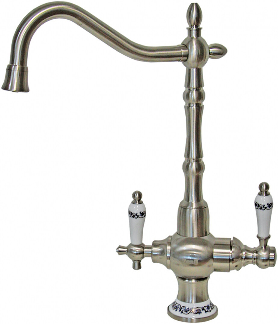 Смеситель ZorG Clean Water ZR 336 YF-50 NICKEL для кухонной мойки, никель