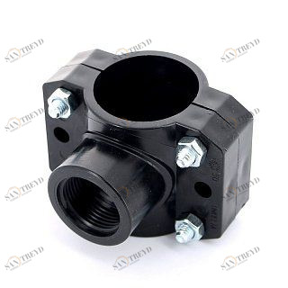 Врезка монтажная 50 x 1" ВР, 4 болта, для труб ПНД UNIDELTA 1019050004