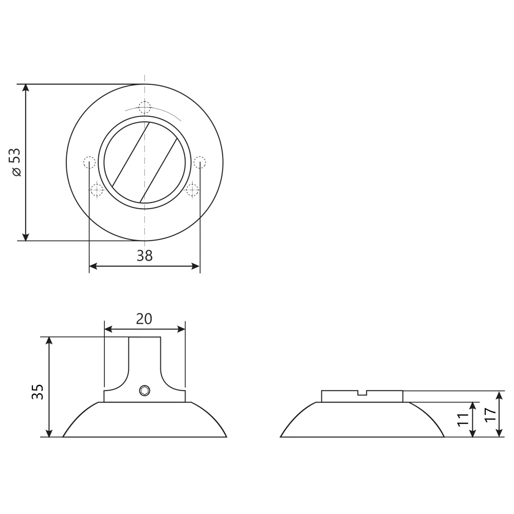 Завертка дверная круглая Armex WC-1403 алюминий цвет черный STLM-2188708 - Вид №4
