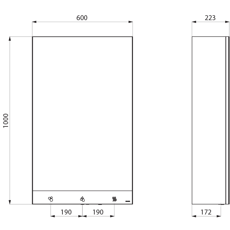 510205 Зеркало-шкаф с 4 функциями DELABIE  - Вид №1