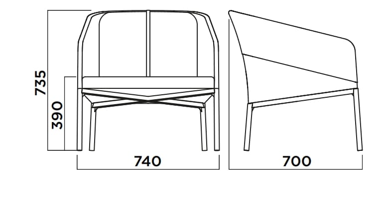 Тканевое кресло с подлокотниками Infiniti Demoiselle ARCH-00151110 - Вид №5