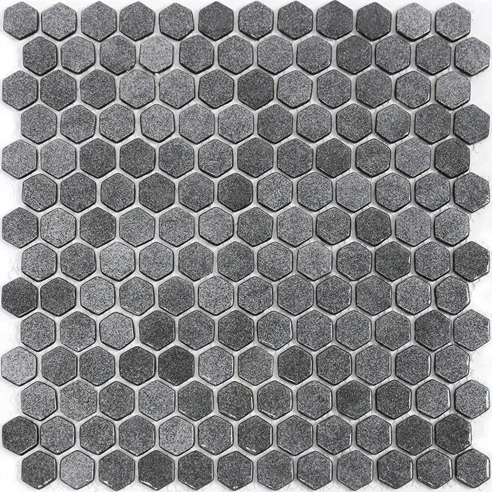 Мозаика стеклянная Natural STP-GR009-HEX 29x29 см цвет темно-серый Santreyd Steppa STLM-2178905
