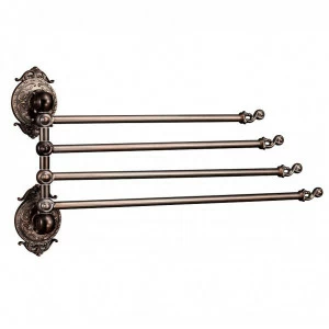 Полотенцедержатель поворотный четверной 42 см HAYTA (Германия) ANTIC BRASS 13930-4/VBR