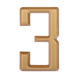 Дверной номер  «3», 37х5х60 мм, золото LJPS0089 Public Steel Россия