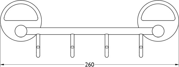 LUX 025 Штанга с 4-мя крючками 25 cm FBS Luxia - Вид №1