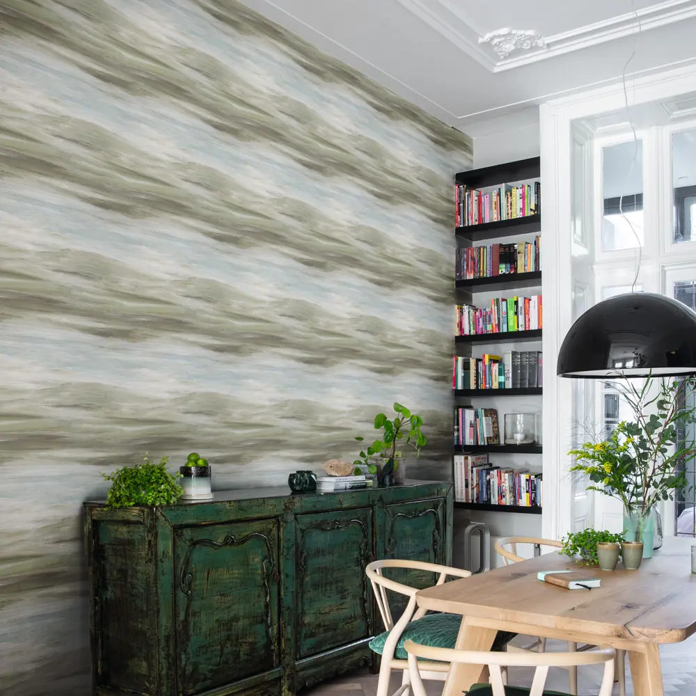 Обои флизелиновые Rasch poetry серо-зелёные 1.06 м 960518 STLM-2124802 - Вид №3