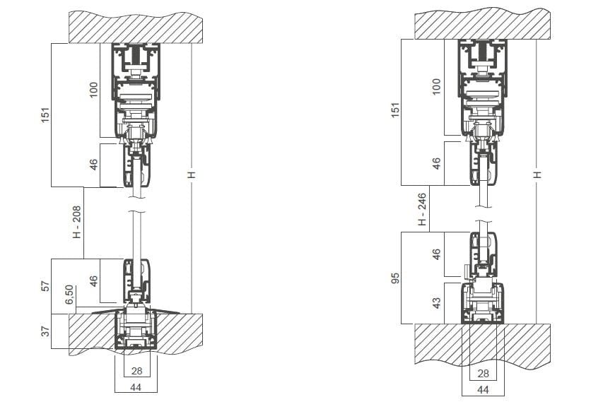Алюминиево-стеклянное раздвижное окно Mv Line панорамное остекление / ширма ARCH-00140220 - Вид №3