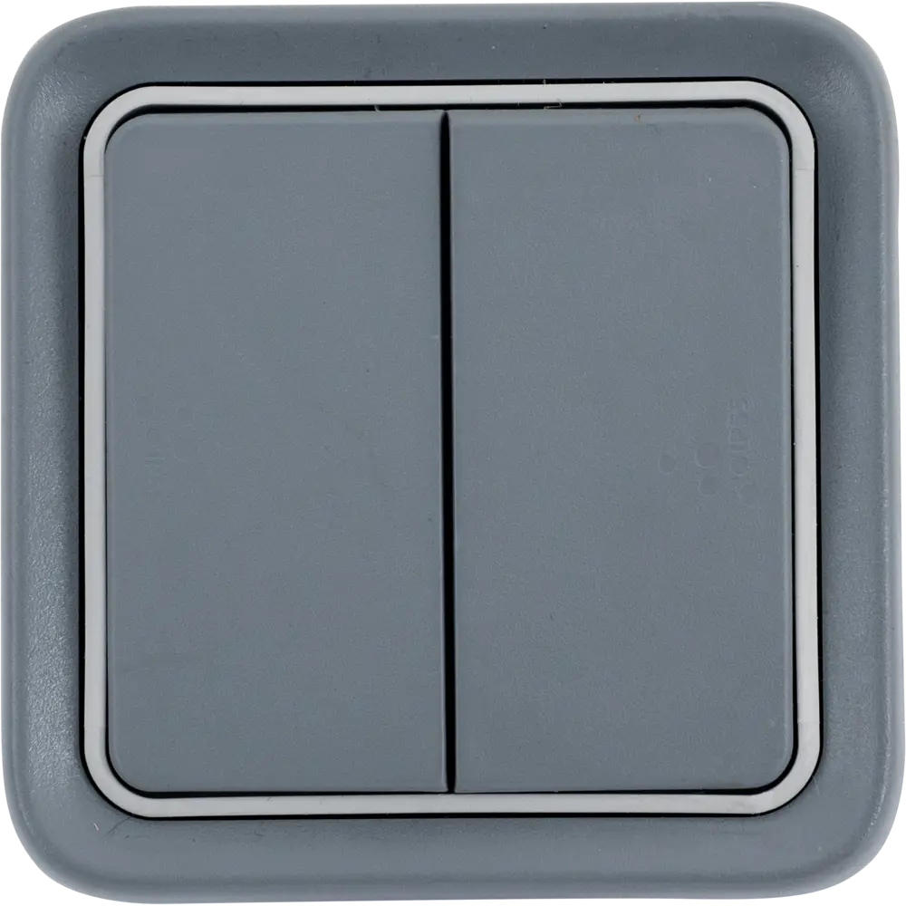 Переключатель Legrand Plexo 2 клавиши на 2 направления IP 55-IK 07, цвет серый STLM-2152695