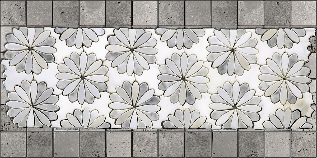 БОРДЮР ИЗ МРАМОРА MR-7 SKALINI FLORAL MR7 - Вид №1