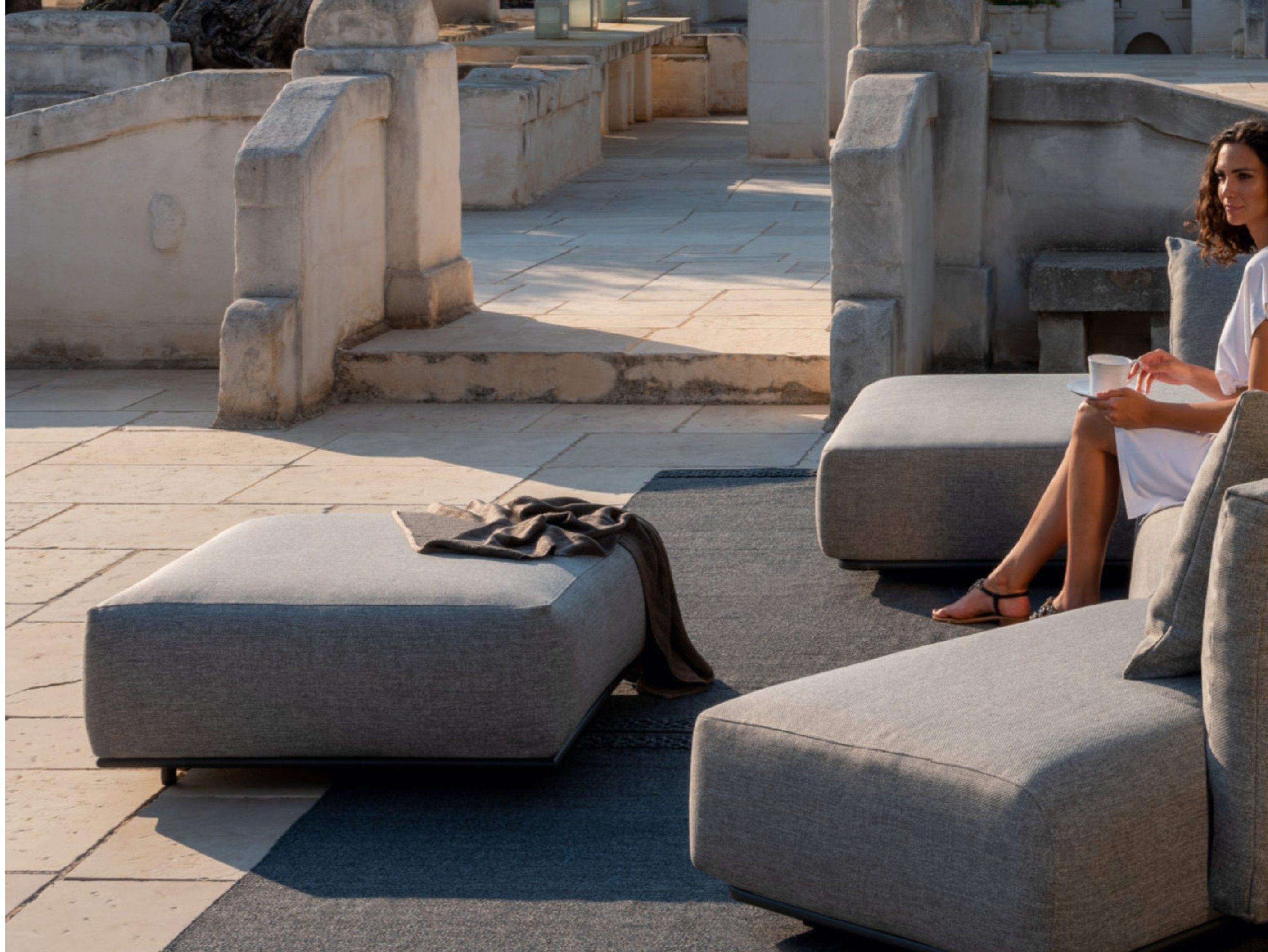 Ткань квадратный сад пуфик Talenti Шах ARCH-00038035 - Вид №1