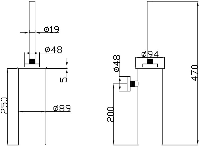 JEE-O Стальной ершик для унитаза настенный Soho 701-0030/2/8/9 - Вид №1