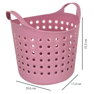 Корзинка Soft 20.61×22.21×17.4 см 4.1 л пластик цвет сиреневый 82154633 STLM-2089853