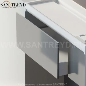 EVOLUZIONE Выдвижной двойной ящик с серой фронтовой панелью AEVOM19810F