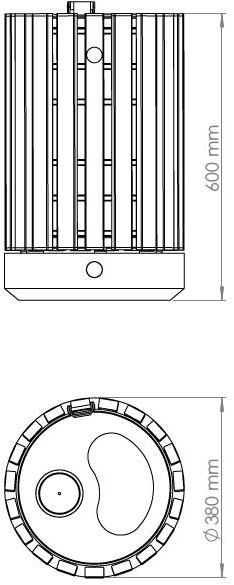 ENCHO ENCHEV - ETE Урна для мусора из металла и бетона с крышкой  69  - Вид №4