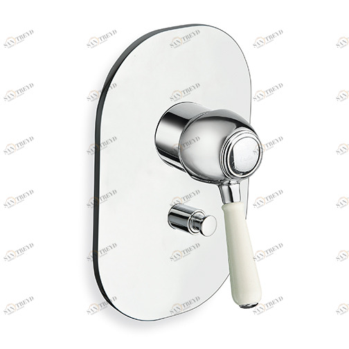 CRIAE689 Внешние части смесителя для ванны / душа для CRICS535 с переключателем на 2 выпускных отверстия и металлической пластиной Cristina Rubinetterie 