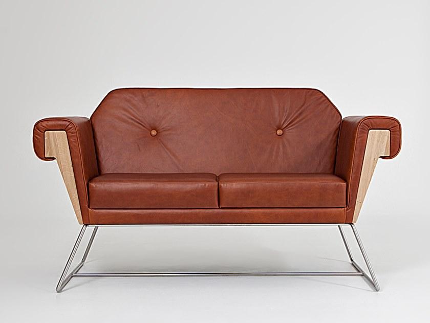 Liqui Contracts 2-х местный кожаный диван Hove club sun-id-1384736 - Вид №1