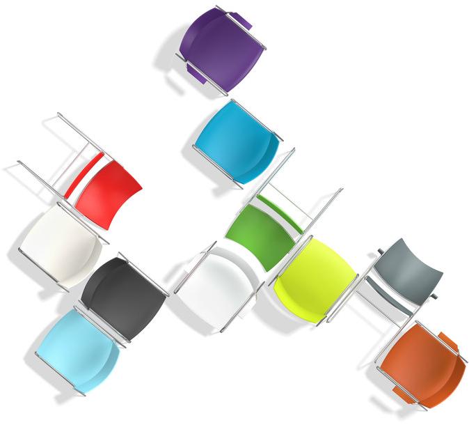 Casala Стул для конференций из пластика с подлокотниками Curvy 1288-10 - Вид №1