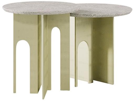 Paolo Castelli Низкий стол из металла и старинного камня Arche sun-id-1511331 - Вид №1