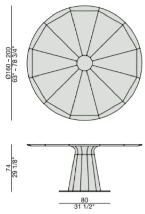 Porada Круглый стол из массива дерева с ленивой сьюзан Iron sun-id-1406200 - Вид №3