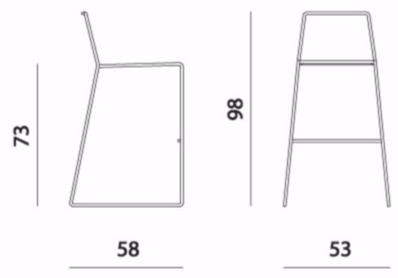 MissoniHome Стул из полиэстера на салазках Cordula sun-id-1425557 - Вид №4