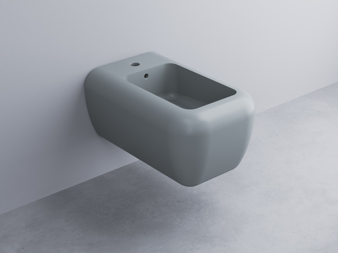 SHBSB-BR Биде подвесное с одним отверстием под смеситель, в комплекте с крепежами Big cielo Shui Ceramica Cielo