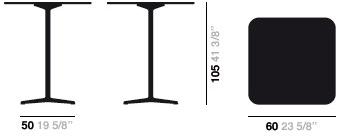 arper Квадратный высокий стол Fred sun-id-1454050 - Вид №2