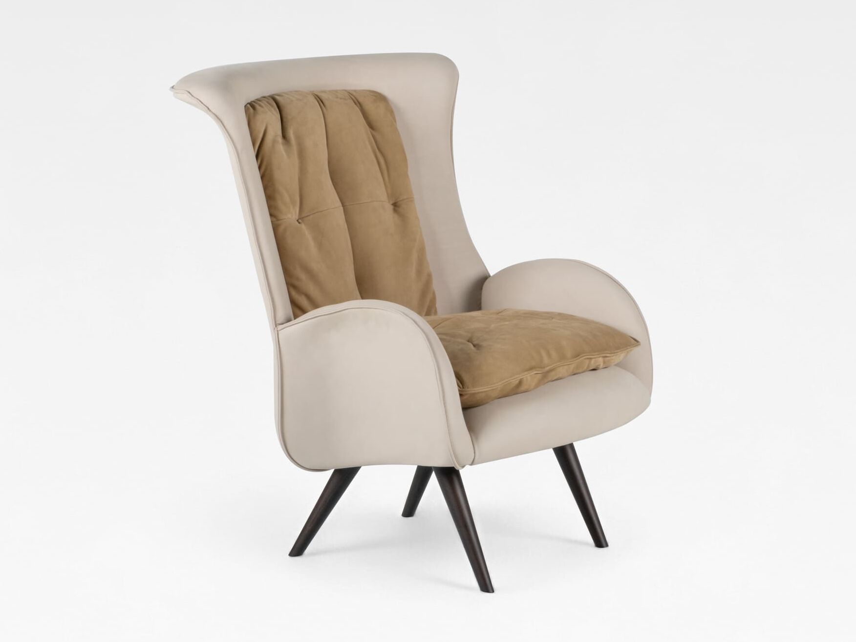 Кресло из нубука с высокой спинкой Greenapple BARÃO ARCH-00069739