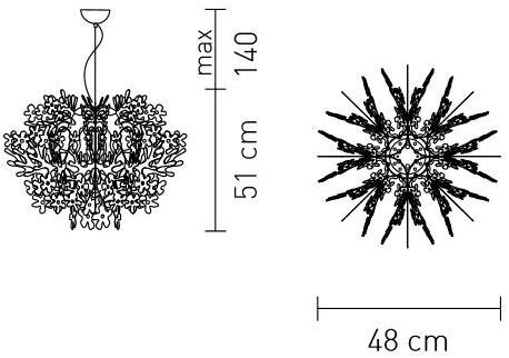 Slamp Подвесной светильник из стали Steelflex® Fiorella sun-id-1477646 - Вид №2