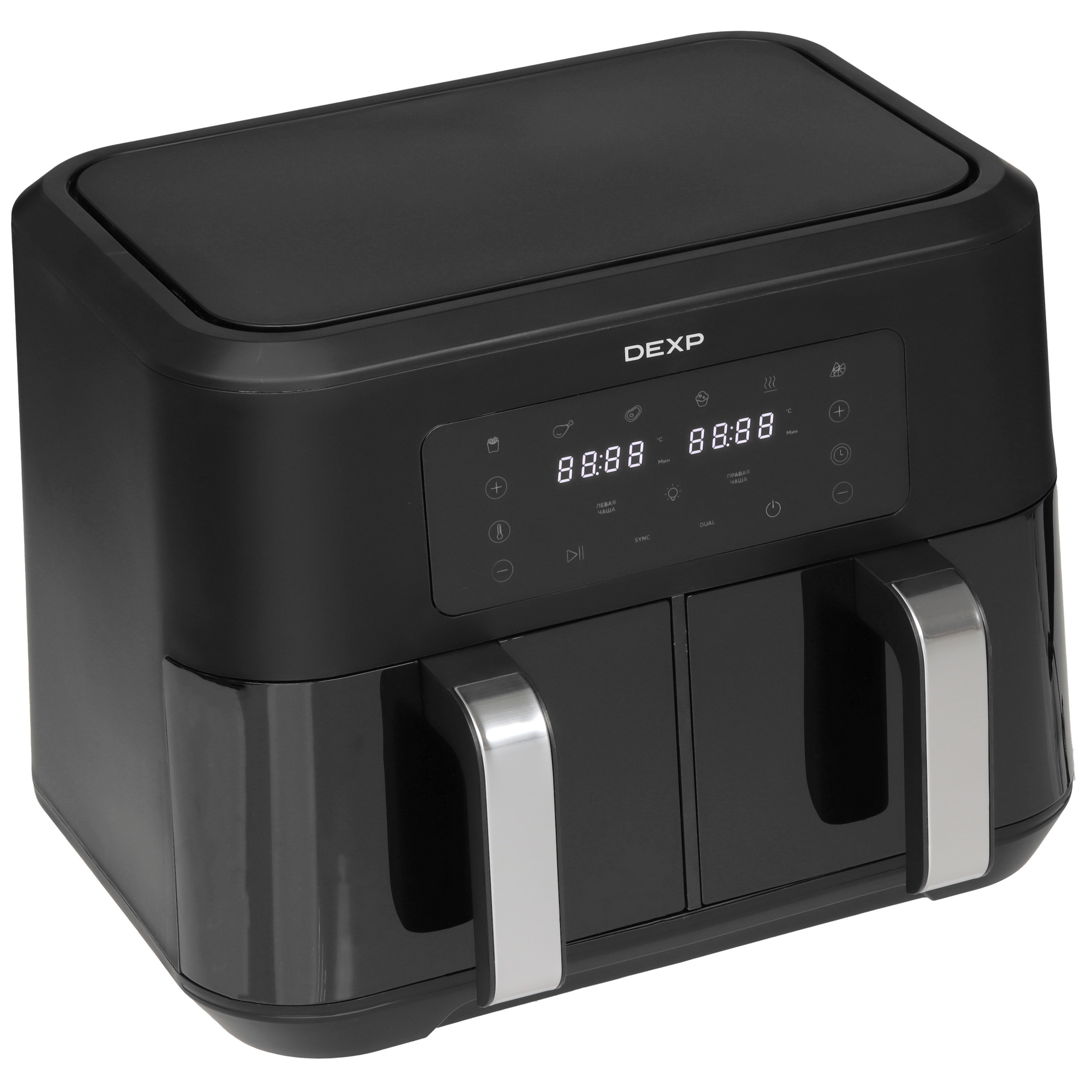 9208124 Аэрогриль DEXP DAF-2208 DoubleFry черный STDN-0063035