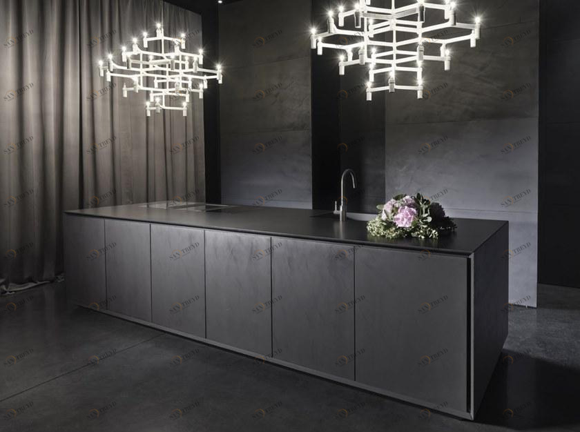 RIFRA Кухня с черным бетонным островом One sun-id-1399093