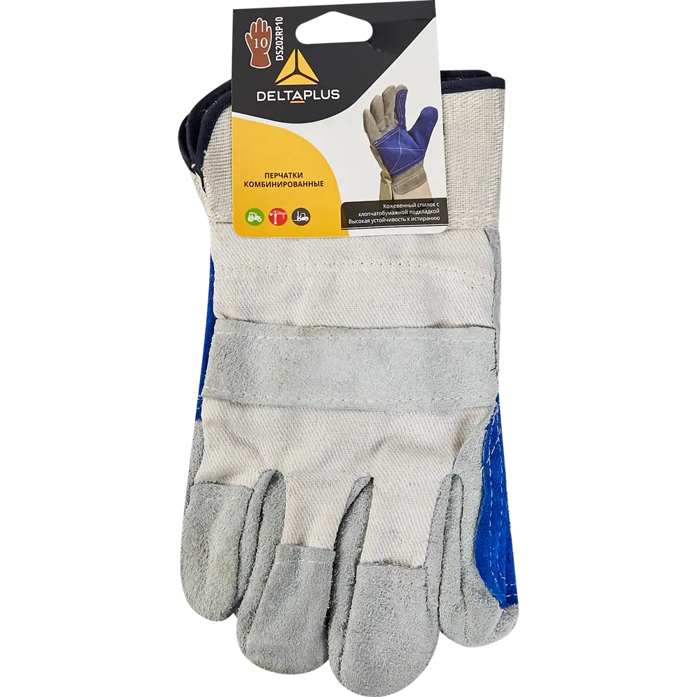 Рабочие перчатки DELTA PLUS из натуральной кожи для строительства и монтажа 87112396 STLM-0073390 - Вид №2